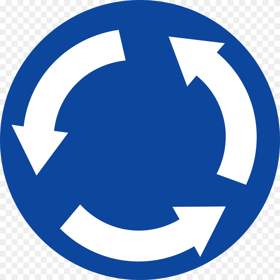 Roundabout Sign In Greece Clipart, Recycling Symbol, Symbol Png