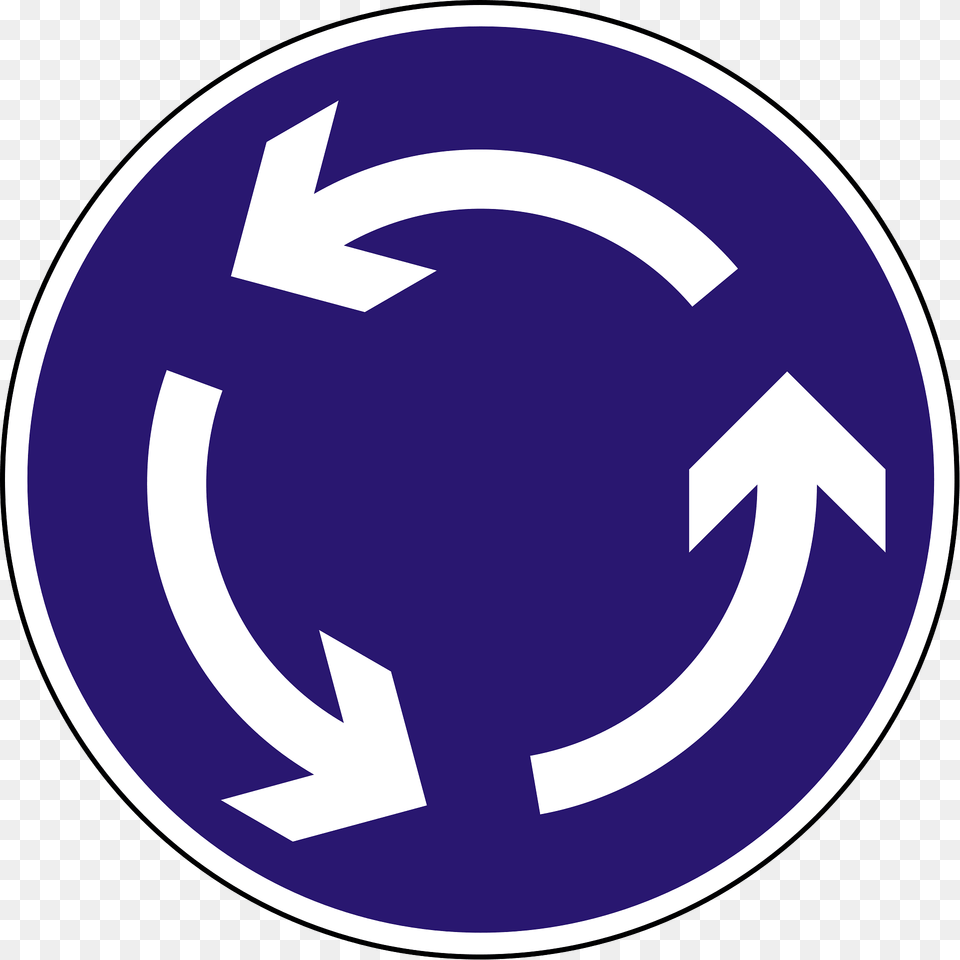 Roundabout Sign In Hungary Clipart, Symbol, Recycling Symbol Free Png