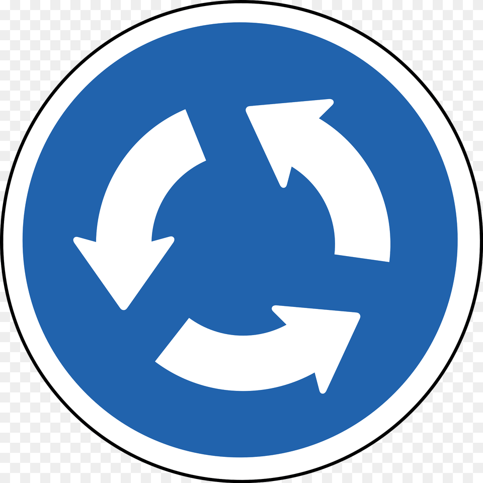 Roundabout Sign In Iceland Clipart, Recycling Symbol, Symbol, Disk Free Transparent Png