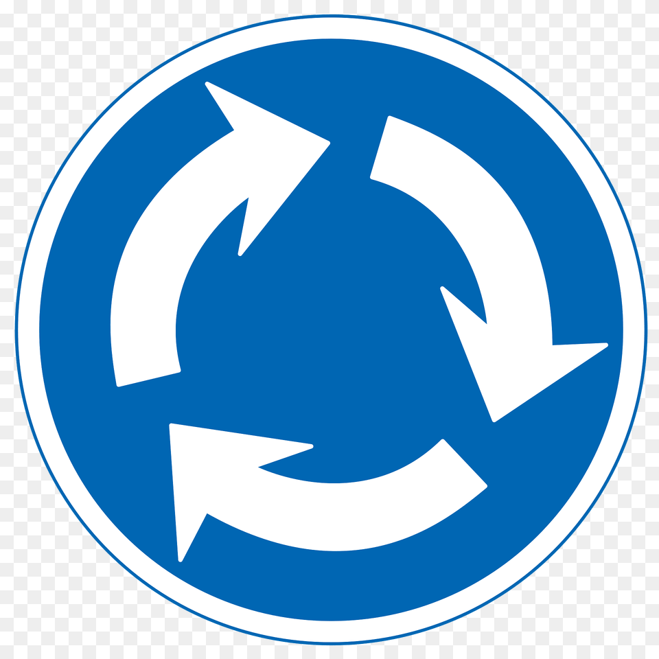 Roundabout Sign In Indonesia Clipart, Symbol, Recycling Symbol Free Png