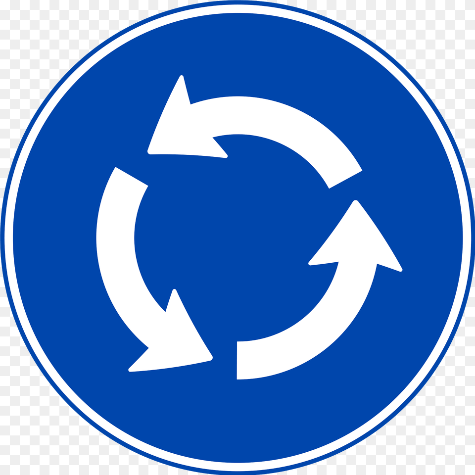 Roundabout Sign In Norway Clipart, Recycling Symbol, Symbol, Disk Free Transparent Png