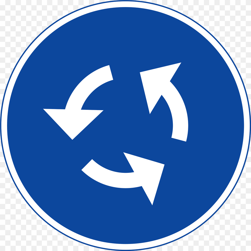 Roundabout Sign In Sweden Clipart, Recycling Symbol, Symbol Free Png