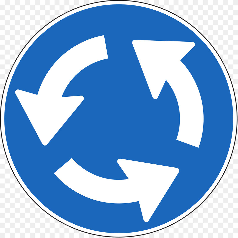 Roundabout Sign In Switzerland Clipart, Recycling Symbol, Symbol Free Transparent Png