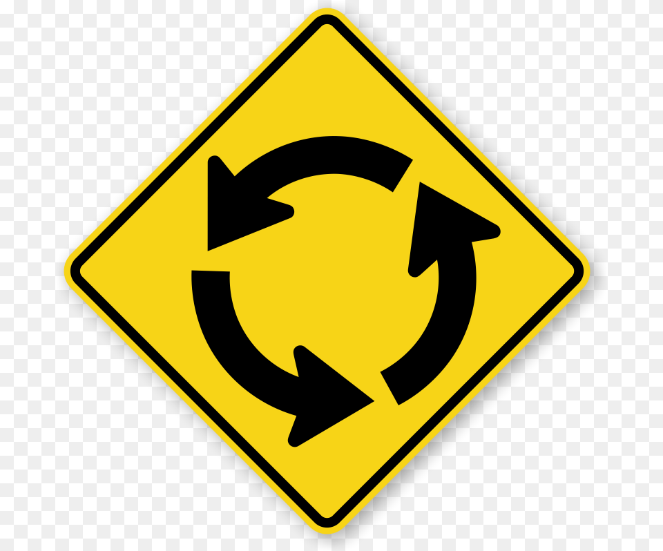 Roundabout Signs Roadtrafficsignscom Circular Intersection Sign, Symbol, Road Sign Png
