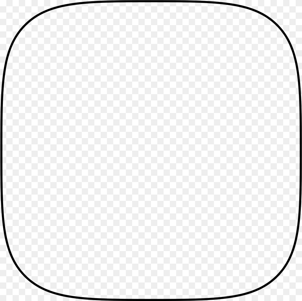 Rounded Corner Rectangle, Gray Free Png