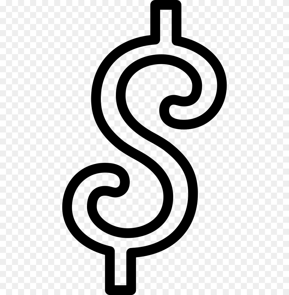 Rounded Dollar Symbol Dollar Sign, Spiral, Text, Stencil, Smoke Pipe Free Transparent Png