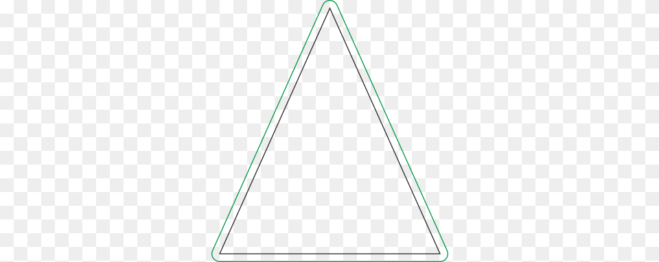 Rounded Or Mitred Corners Are The Only Way To Have Triangle Outline Free Png Download