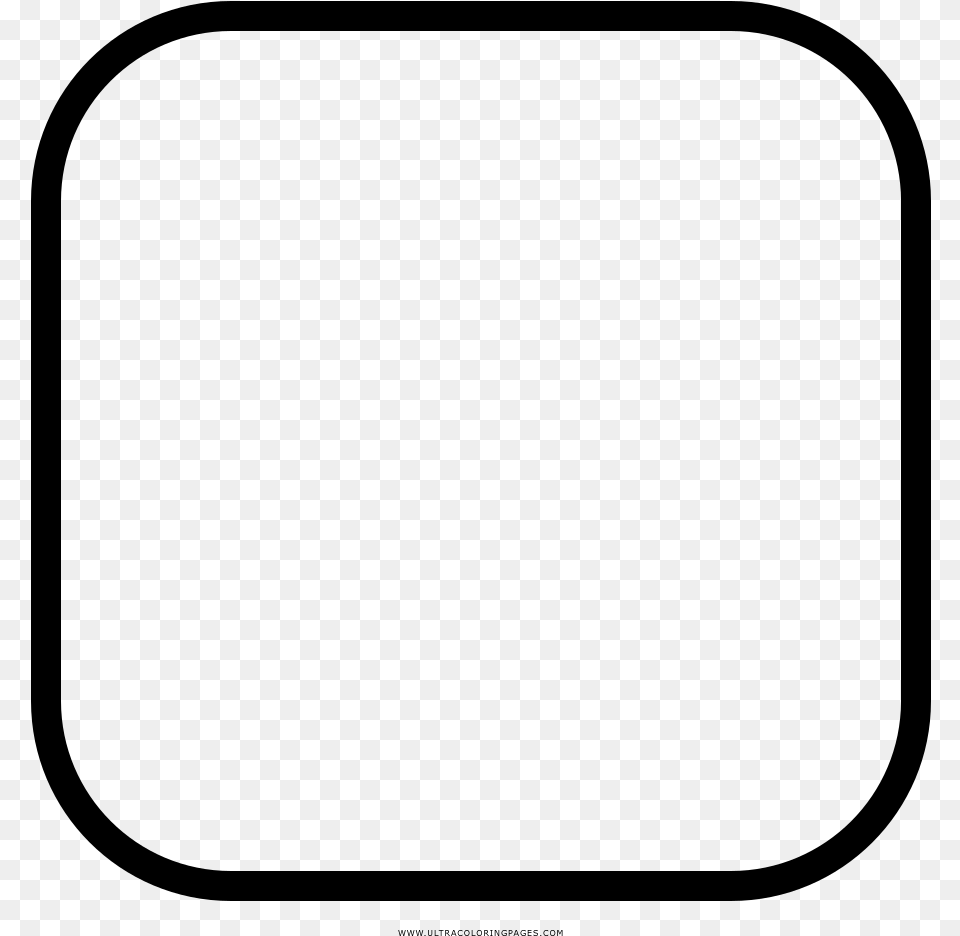 Rounded Square Coloring, Gray Free Png Download