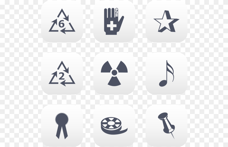 Rounded Square Radiation Symbol, Recycling Symbol Free Png Download