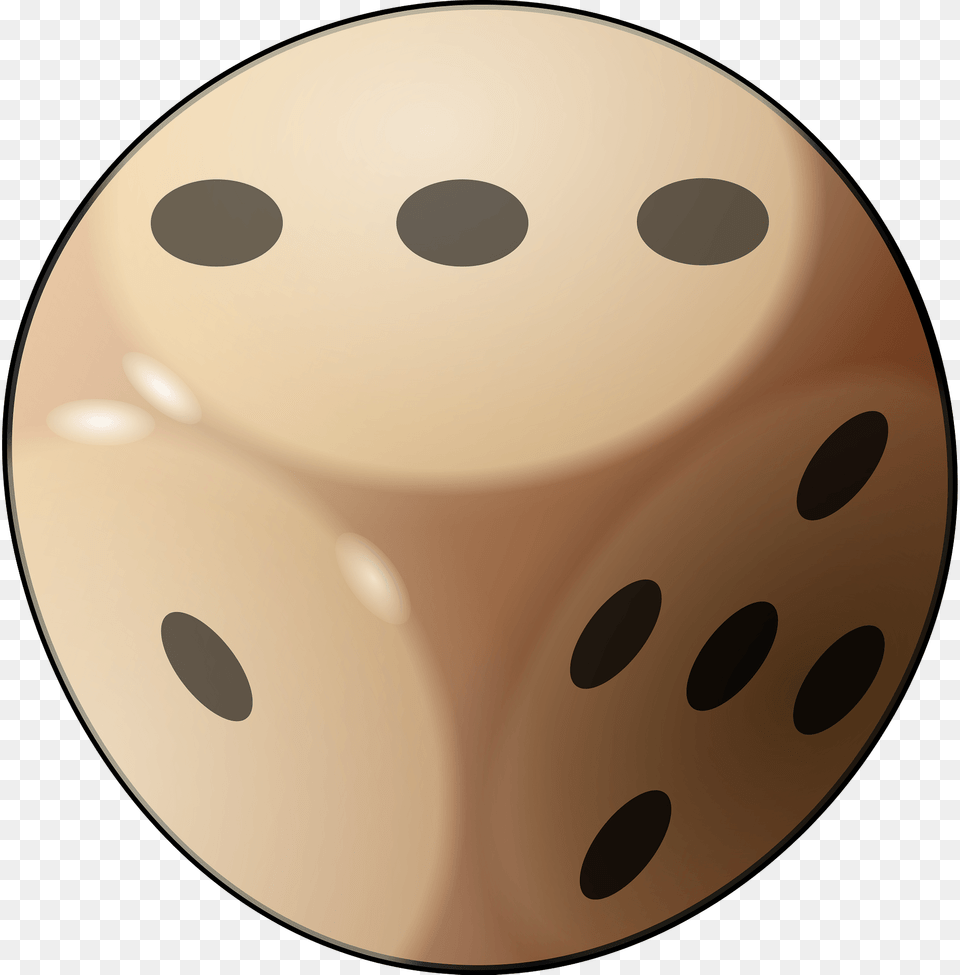 Rounded Tan Dice With Gray Spots Clipart, Game, Disk Png
