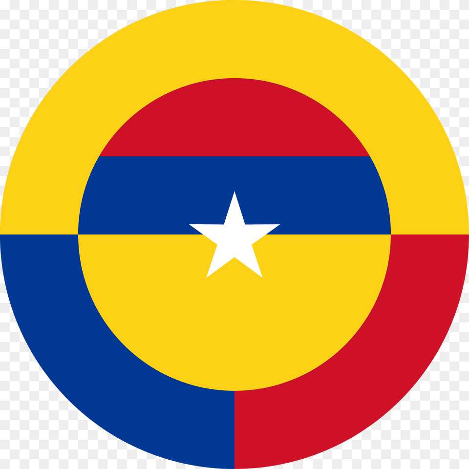 Roundel Colombia Clipart, Star Symbol, Symbol, Logo Free Transparent Png