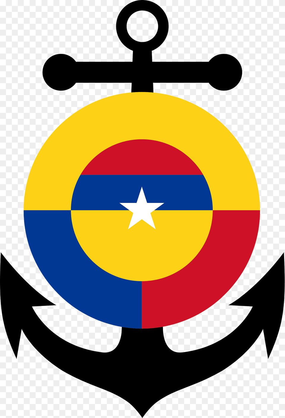 Roundel Of Colombia Naval Aviation Clipart, Electronics, Hardware, Mace Club, Weapon Free Png Download