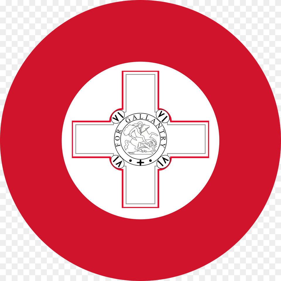 Roundel Of Malta Clipart, Cross, Symbol, Logo, Disk Png Image