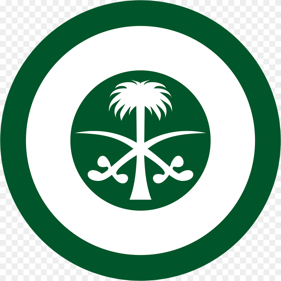 Roundel Of Saudi Arabia Clipart, Logo, Symbol Free Png Download