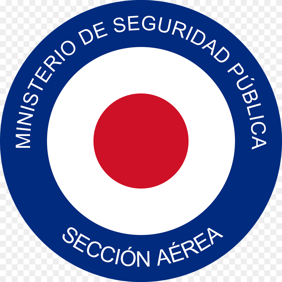 Roundel Of The Air Section Of The Costa Rica Ministry Of Public Security Clipart, Logo, Disk Png Image