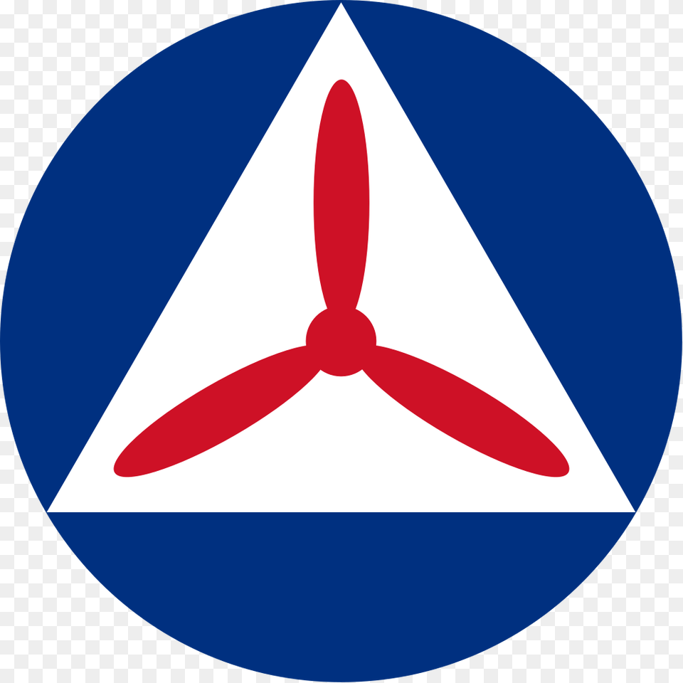 Roundel Of The Civil Air Patrol, Machine, Propeller, Triangle Png Image
