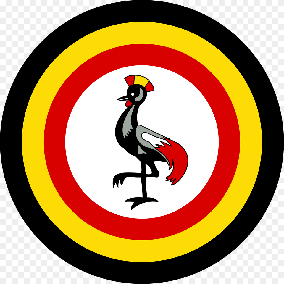 Roundel Of Uganda Type 1 Clipart, Animal, Bird, Crane Bird, Waterfowl Free Png