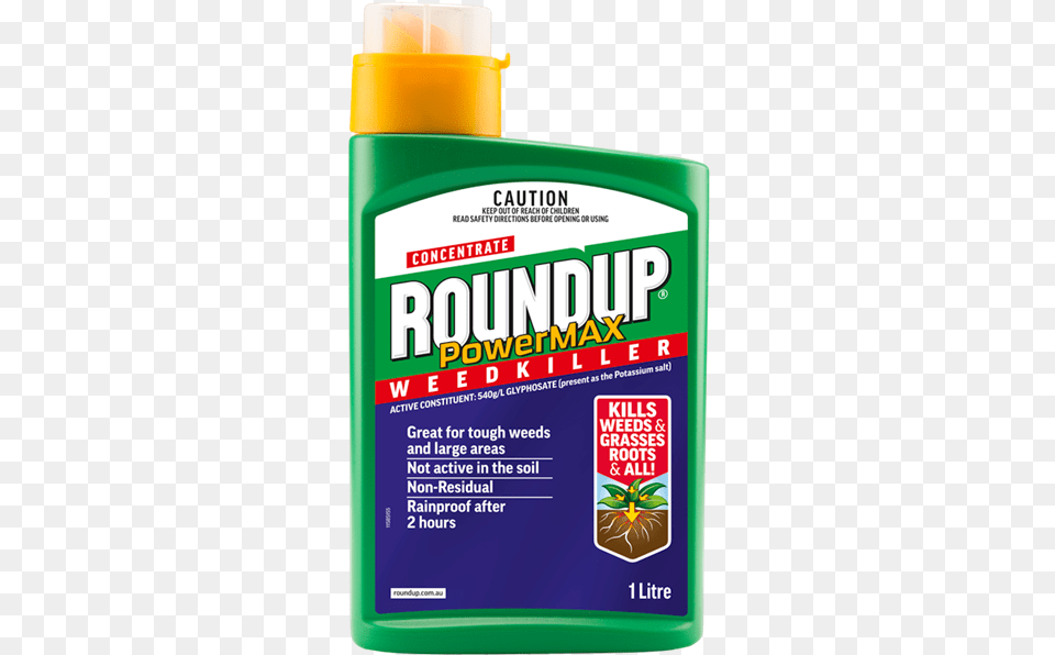 Roundup 1l Powermax Weedkiller Concentrate Household Cleaning Supply, Bottle, Tape, Can, Tin Free Png Download