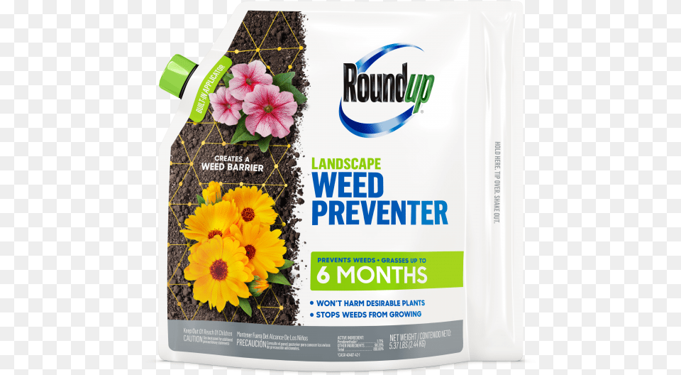 Roundup Landscape Weed Preventer, Advertisement, Flower, Plant, Poster Png
