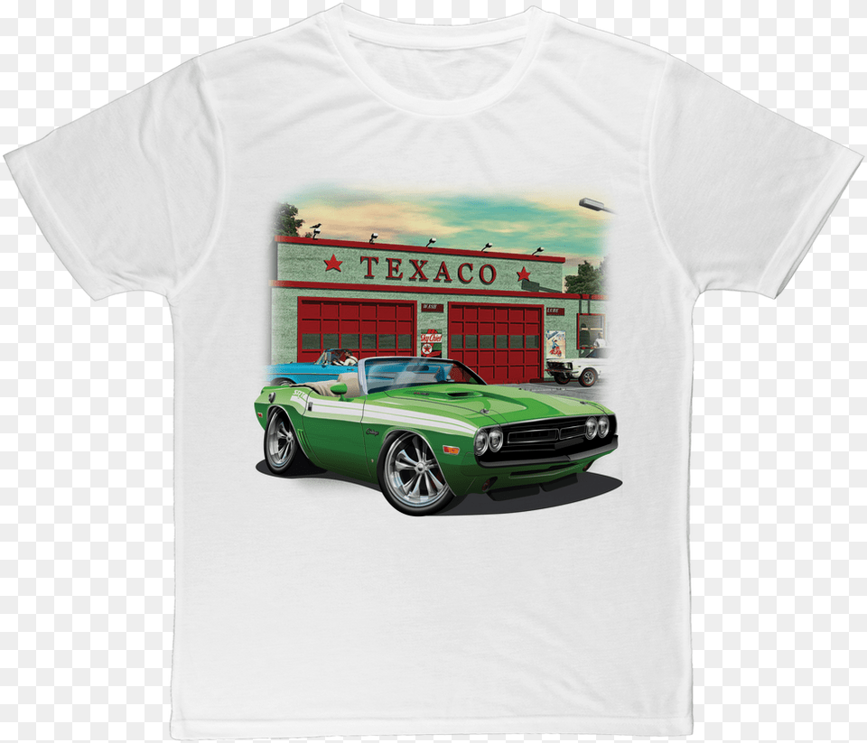 Route 66 1960 Texaco Gas Station, Vehicle, Transportation, Car, T-shirt Free Png