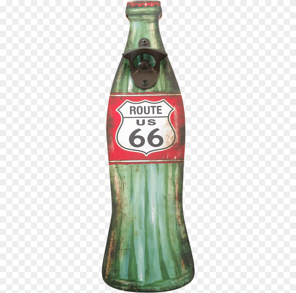 Route 66 Bottle Shape Sign Route, Beverage, Soda, Pop Bottle, Alcohol Free Png