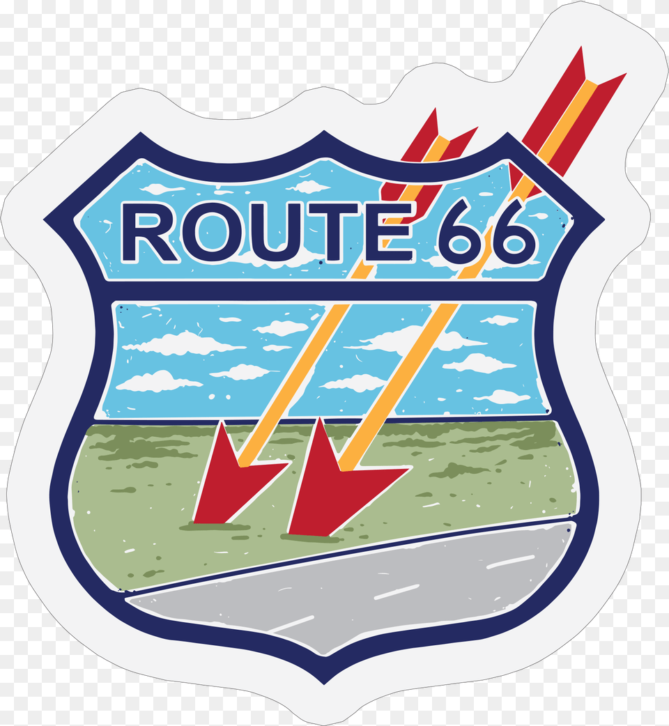 Route 66 Double Arrow Emblem, Logo, Badge, Symbol, Dynamite Png Image