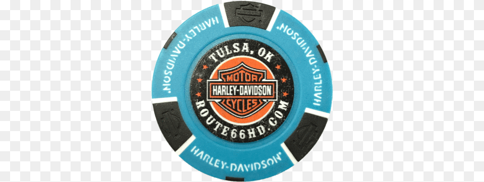 Route 66 Harley Davidson Throttle Poker Chip Label, Disk, Game, Gambling Png