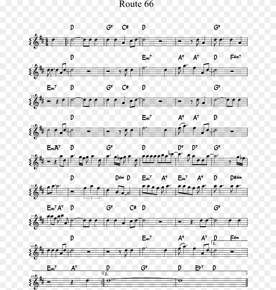 Route 66 Lead Sheet, Gray Png Image