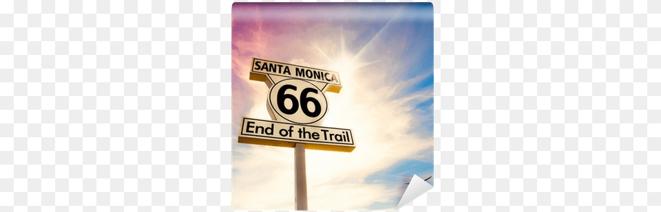 Route 66 Santa Monica Poster Print By Linda Woods, Sign, Symbol, Nature, Outdoors Free Transparent Png
