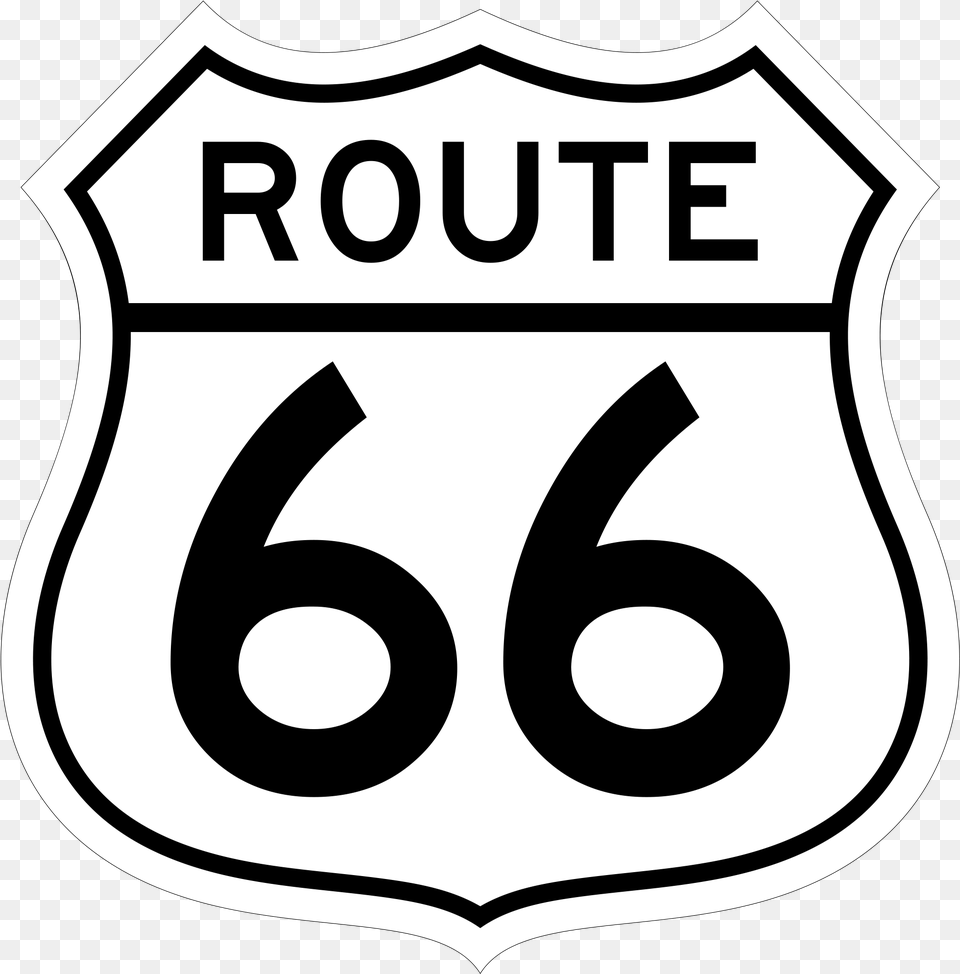 Route 66 Sign, Badge, Logo, Symbol, Smoke Pipe Free Png Download