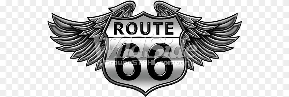 Route 66 Wings, Symbol, Emblem, Logo, Badge Free Png