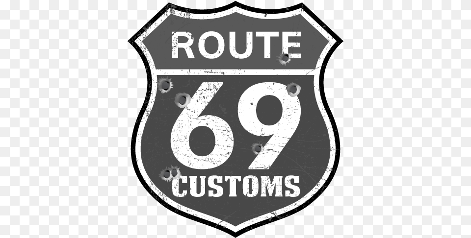 Route 69 Customs Emblem, Symbol, Disk, Logo, Badge Png
