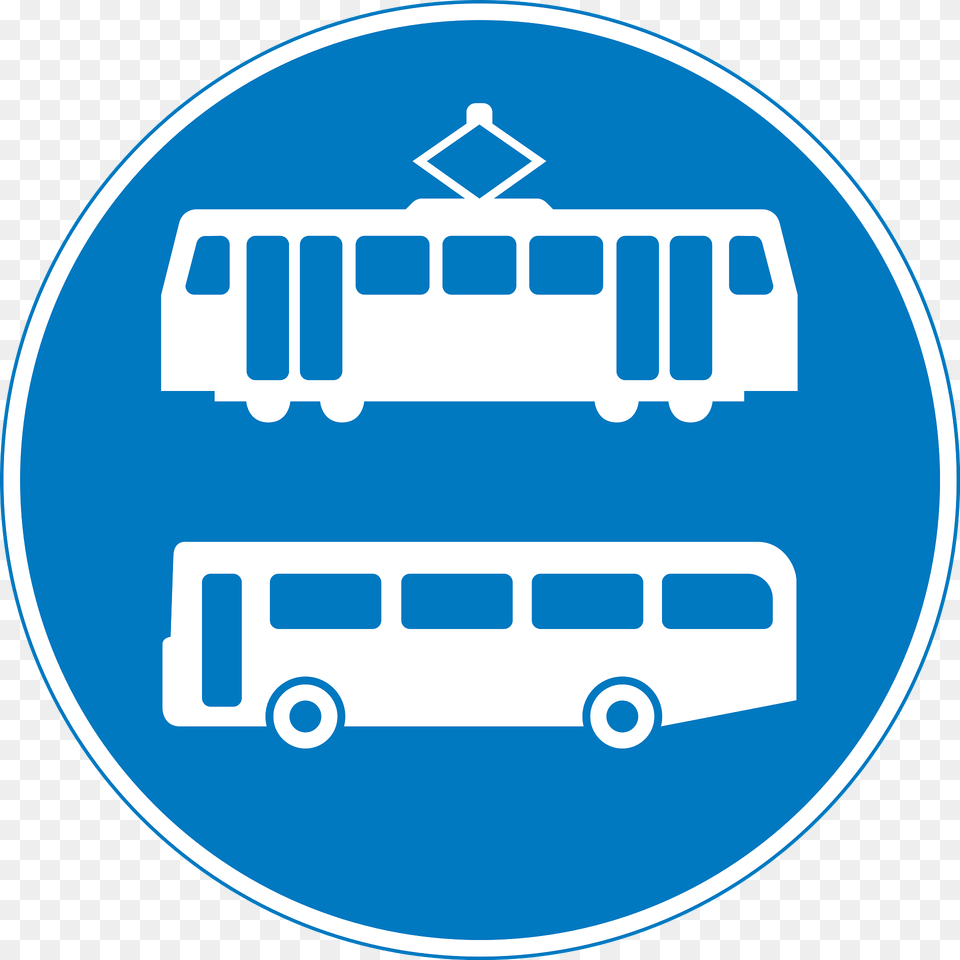 Route For Use By Buses And Tramcars Only Clipart, Bus, Transportation, Vehicle, Sign Free Png