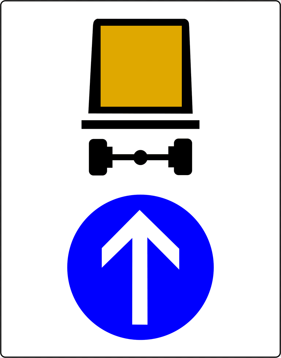 Route For Vehicles Carrying Dangerous Goods Sign In France Clipart, Symbol, Road Sign Free Png