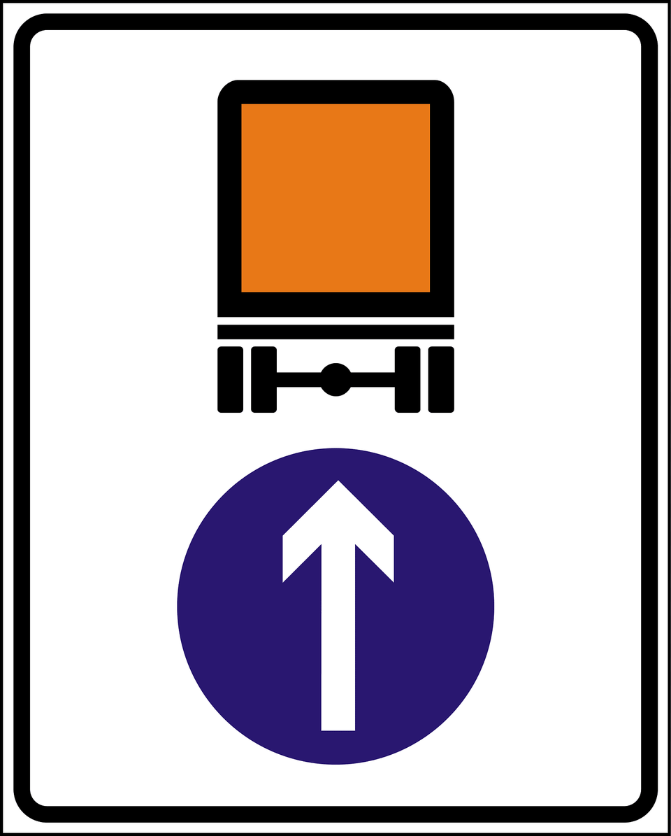 Route For Vehicles Carrying Dangerous Goods Sign In Hungary Clipart, Symbol, Road Sign Png Image