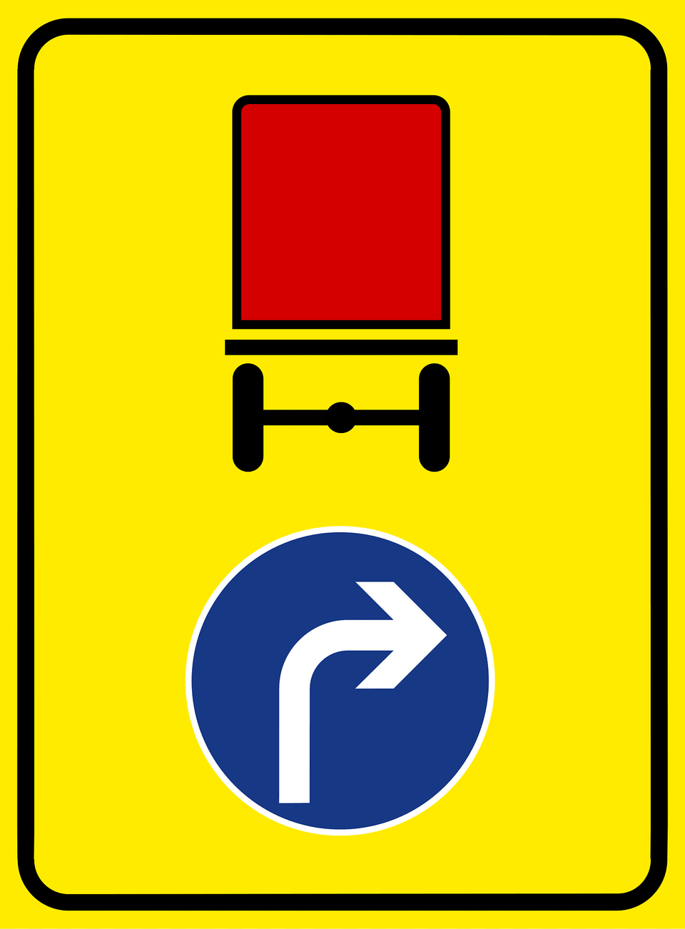 Route For Vehicles Carrying Dangerous Goods Sign In Slovenia Clipart, Symbol, Light, Traffic Light, Road Sign Free Png
