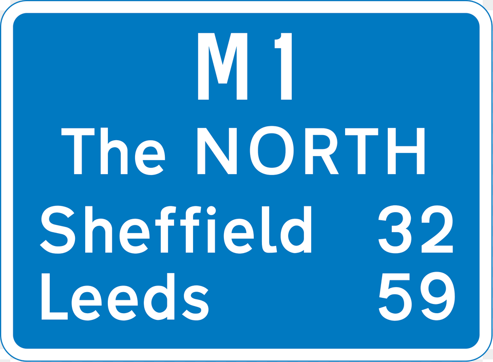 Route Number Of The Motorway With Destinations And Distances To Places Along Or Reached From That Route Clipart, Sign, Symbol, Text, Road Sign Free Png