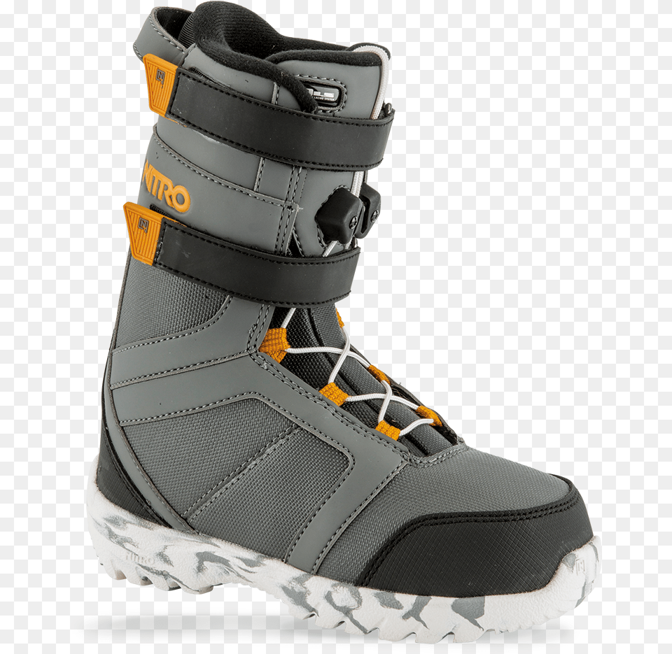 Rover Qls Youth Nitro Rover Qls Black Boys Size 210 Snowboard Boots, Clothing, Footwear, Shoe, Boot Png Image