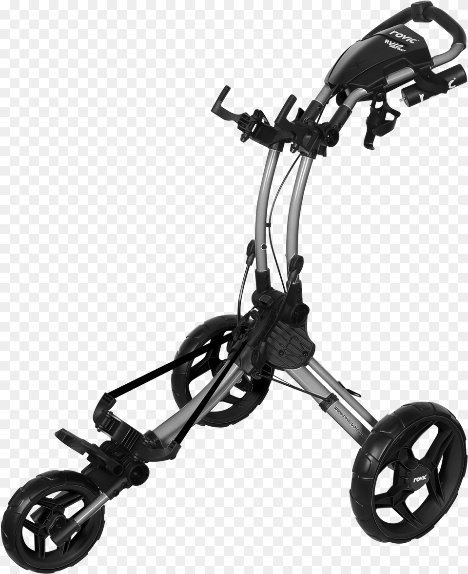 Rovic Rv1d Disc Golf Cart White, Machine, Wheel, E-scooter, Transportation Free Transparent Png
