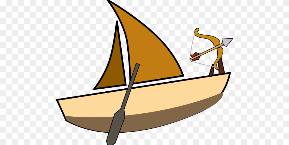 Row Boat Clipart Skiff Sailing 1280x1070 Clipart Bow And Arrow Boat, Vehicle, Transportation, Sailboat, Watercraft Png