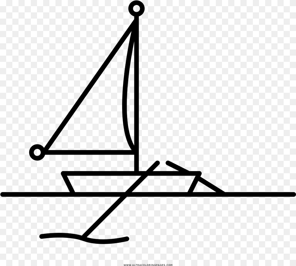 Row Boat Coloring, Gray Free Transparent Png