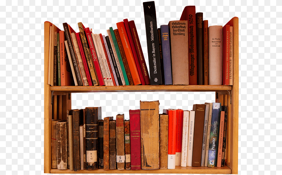 Row Books No Background, Book, Furniture, Publication, Shelf Free Transparent Png