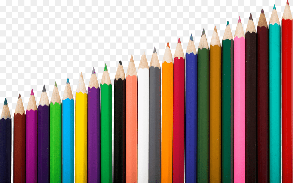 Row Of Colour Pencils, Pencil, Pen Png
