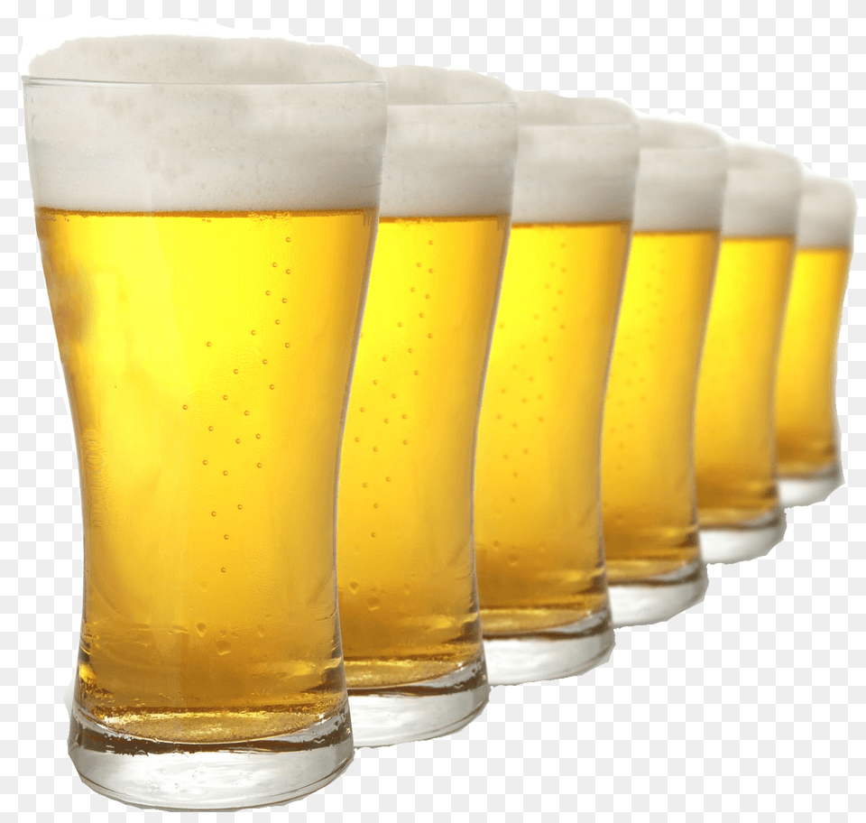 Row Of Pints Beer, Alcohol, Beer Glass, Beverage, Glass Free Png