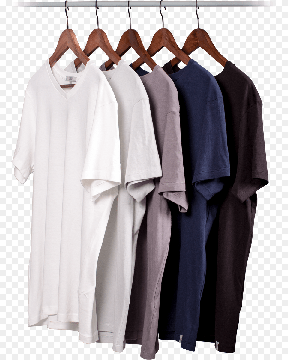 Row Of Tees On Hangers Clothes On Hanger, Clothing, Fashion, Long Sleeve, Sleeve Png