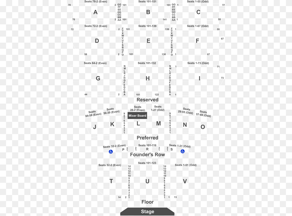 Row Santa Barbara Bowl Seating Chart, Grille Free Png