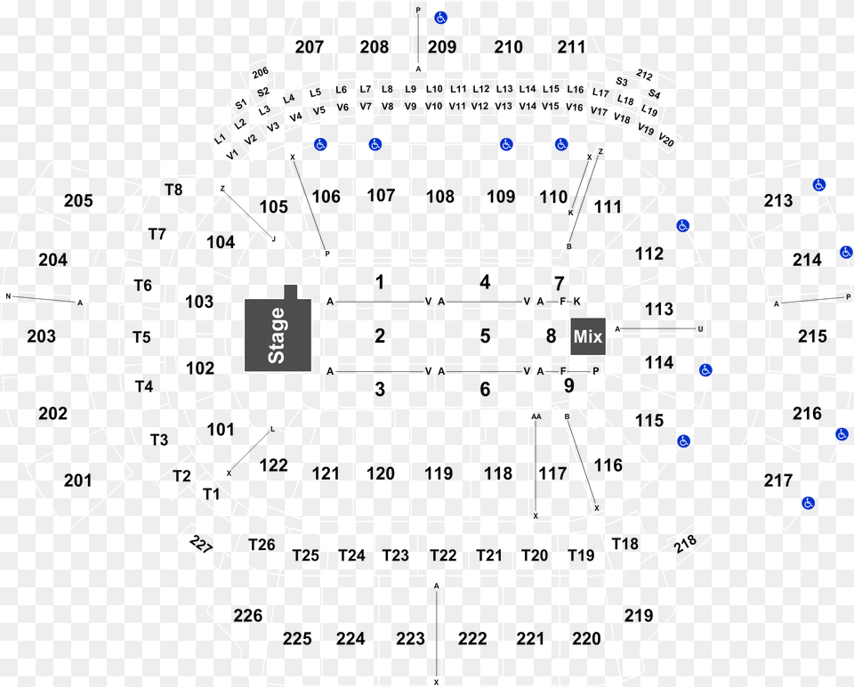 Row Seat Number State Farm Arena Atlanta Seating Chart, Cad Diagram, Diagram Free Transparent Png