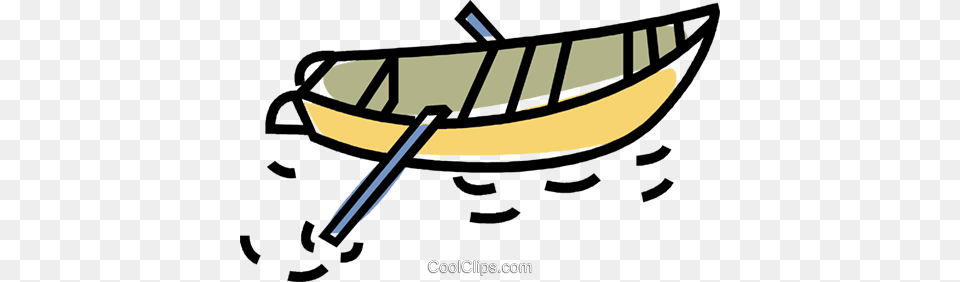 Rowboat Royalty Vector Clip Art Illustration, Boat, Dinghy, Transportation, Vehicle Png
