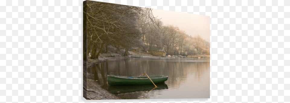 Rowboat Sitting At The Shore Of A Lake Cumbria England Lake With Row Boat, Water Sports, Water, Vehicle, Transportation Free Png Download