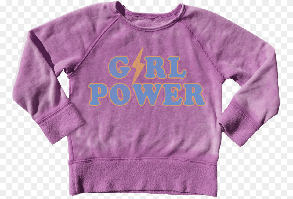 Rowdy Sprout Girl Power Sweatshirt, Clothing, Knitwear, Sweater, Coat Png Image